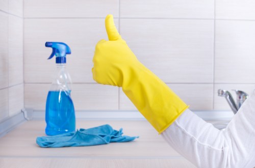 Local cleaning team preparing a property in Westminster for deep cleaning