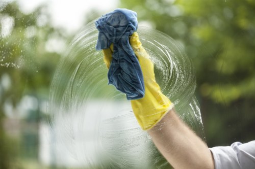 Cleaning algae and dirt from a paved patio in Westminster