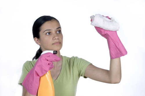 Spot cleaning a mattress stain in a Westminster property